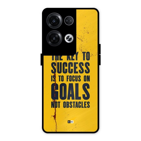 Goals Not Obstacles Metal Back Case for Oppo Reno8 Pro 5G