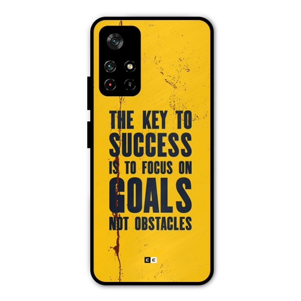 Goals Not Obstacles Metal Back Case for Poco M4 Pro 5G