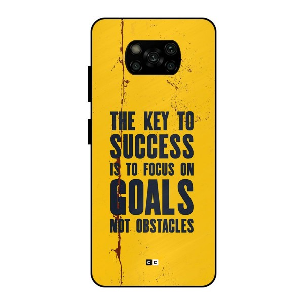 Goals Not Obstacles Metal Back Case for Poco X3