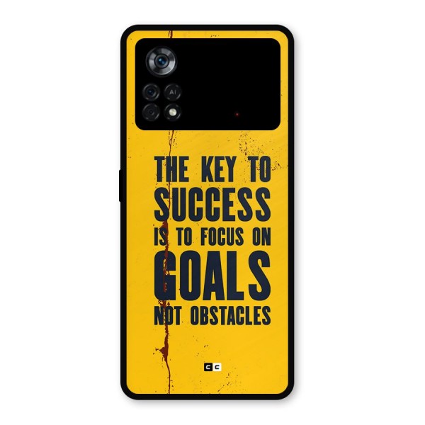 Goals Not Obstacles Metal Back Case for Poco X4 Pro 5G