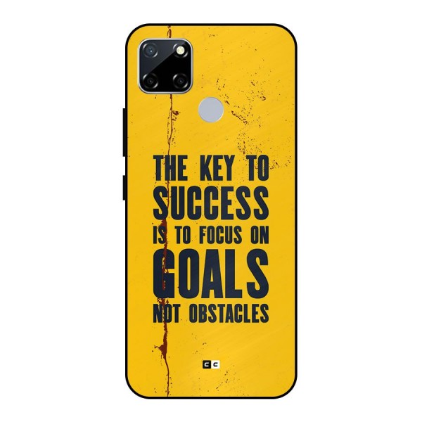 Goals Not Obstacles Metal Back Case for Realme Narzo 30A