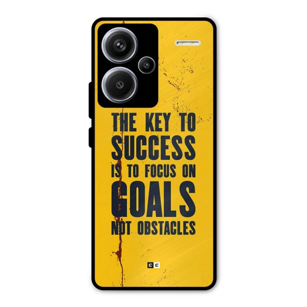 Goals Not Obstacles Metal Back Case for Redmi Note 13 Pro Plus