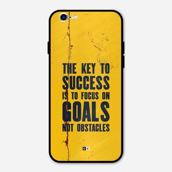 Goals Not Obstacles Metal Back Case for iPhone 6 6s