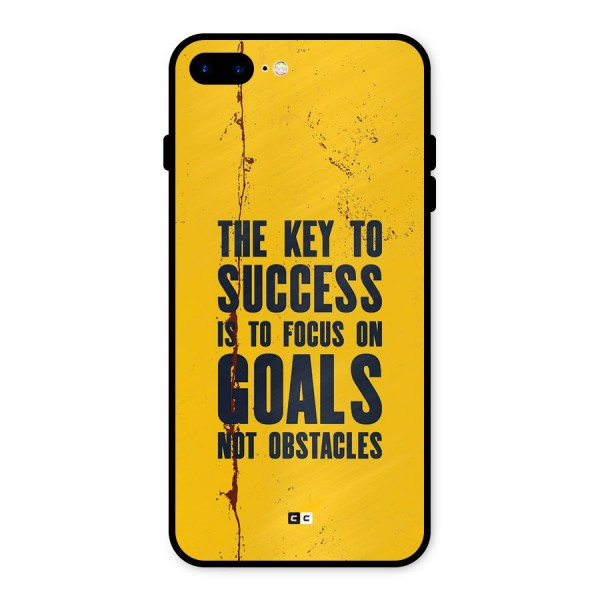 Goals Not Obstacles Metal Back Case for iPhone 8 Plus