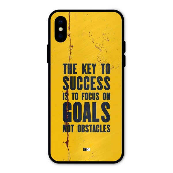 Goals Not Obstacles Metal Back Case for iPhone X