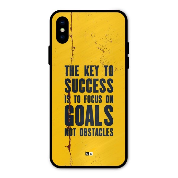 Goals Not Obstacles Metal Back Case for iPhone XS