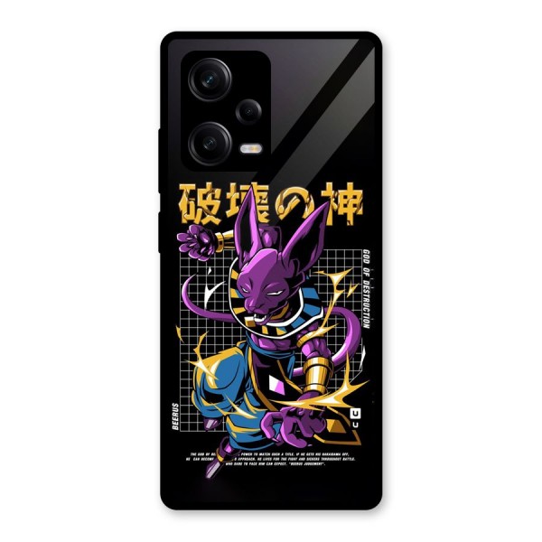 God Of Destruction Glass Back Case for Redmi Note 12 Pro