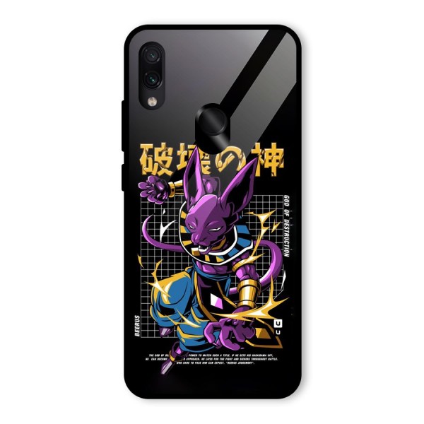 God Of Destruction Glass Back Case for Redmi Note 7S