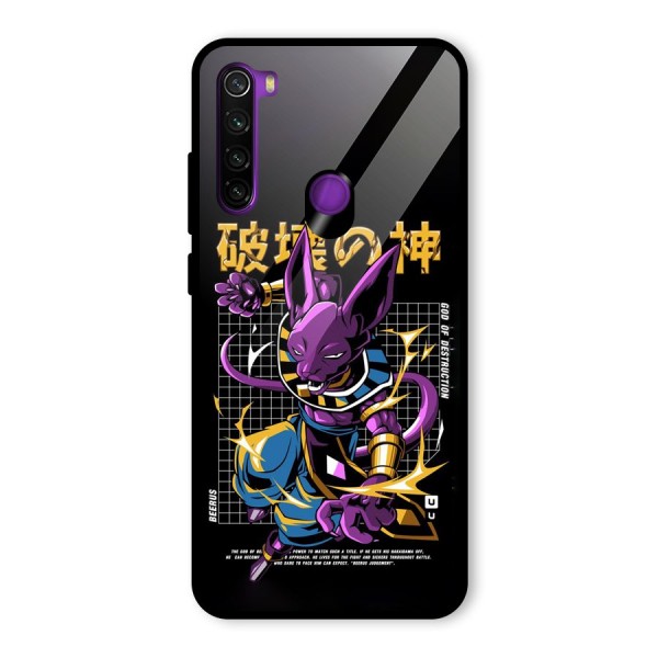 God Of Destruction Glass Back Case for Redmi Note 8