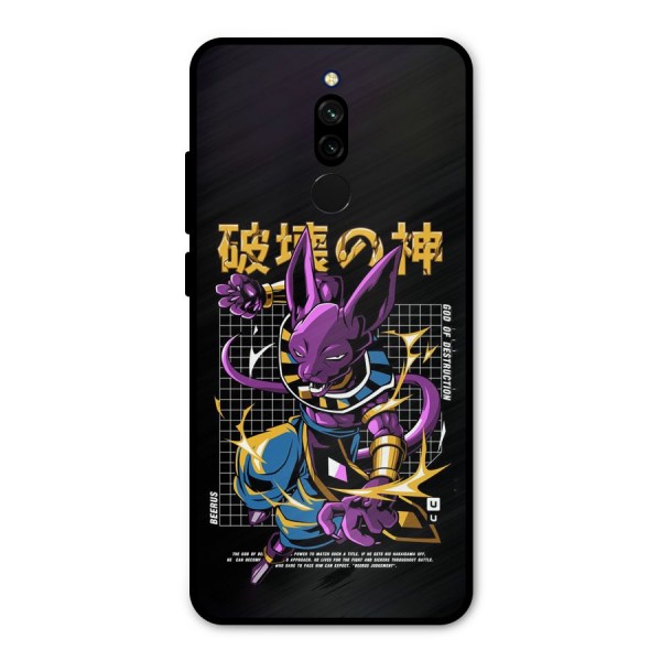 God Of Destruction Metal Back Case for Redmi 8