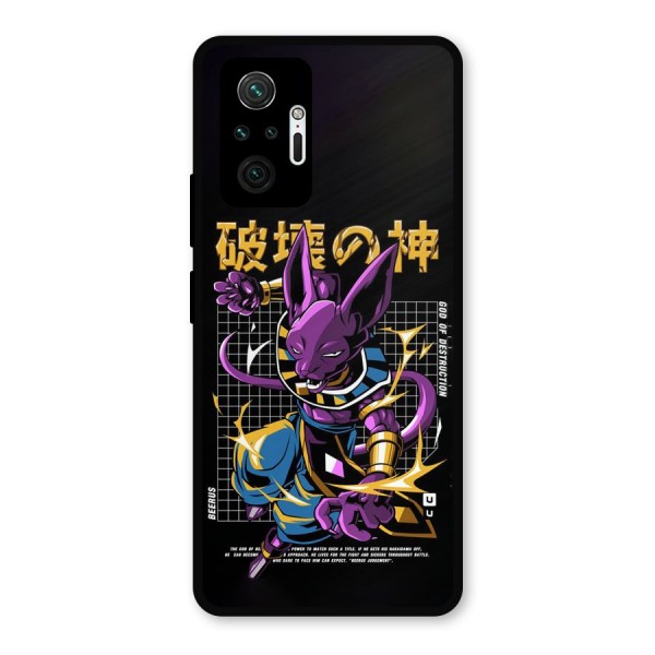 God Of Destruction Metal Back Case for Redmi Note 10 Pro