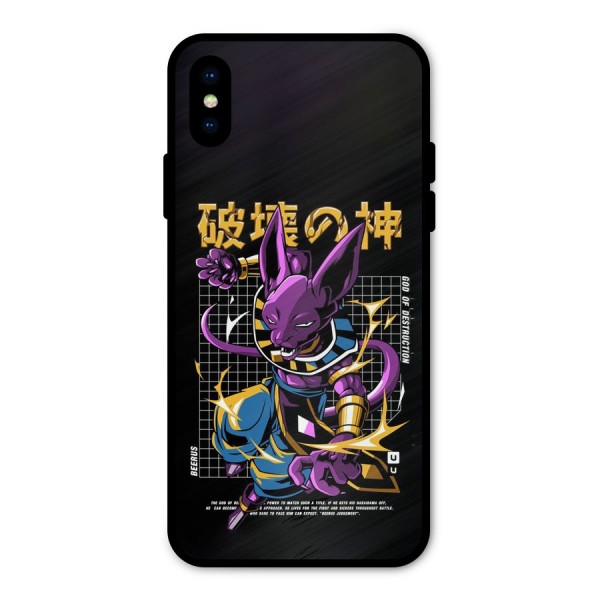 God Of Destruction Metal Back Case for iPhone X