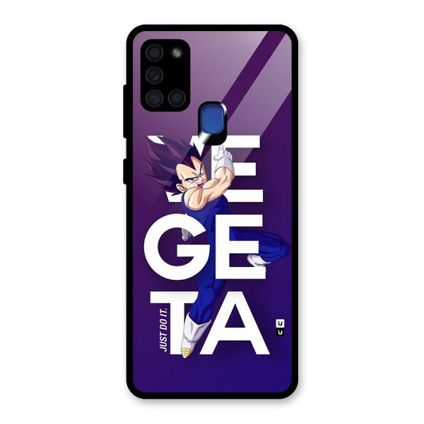 Gogeta Stance Typo Glass Back Case for Galaxy A21s