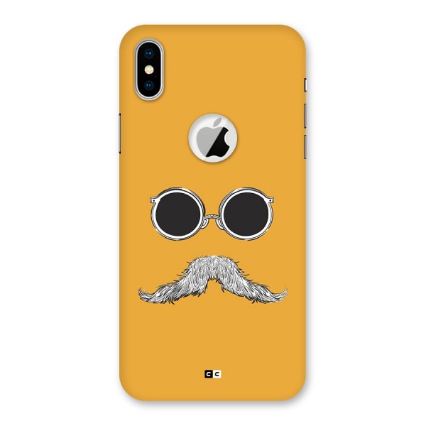 Goggle Man Back Case for iPhone X Logo Cut