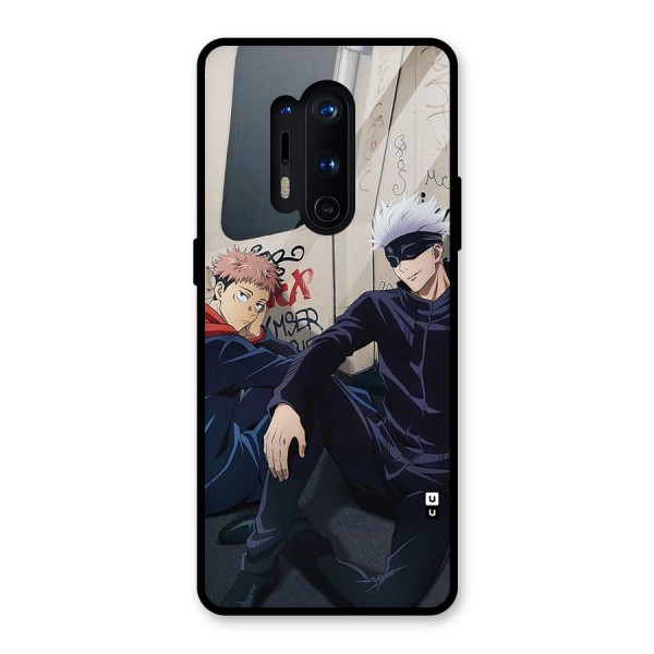 Gojo Itadori Travel Glass Back Case for OnePlus 8 Pro