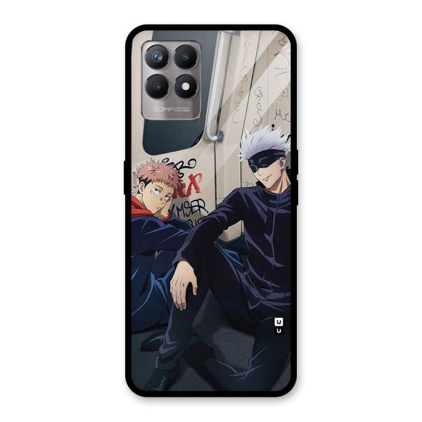 Gojo Itadori Travel Glass Back Case for Realme Narzo 50