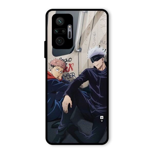 Gojo Itadori Travel Glass Back Case for Redmi Note 10 Pro Max