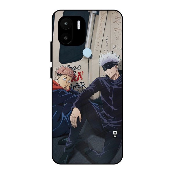 Gojo Itadori Travel Metal Back Case for Redmi A1 Plus