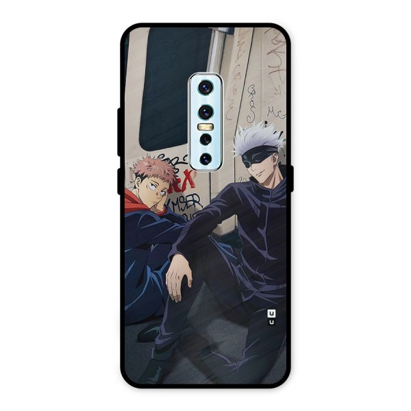 Gojo Itadori Travel Metal Back Case for Vivo V17 Pro