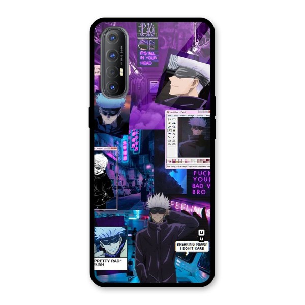 Gojo Quotes Bundle Glass Back Case for Oppo Reno3 Pro