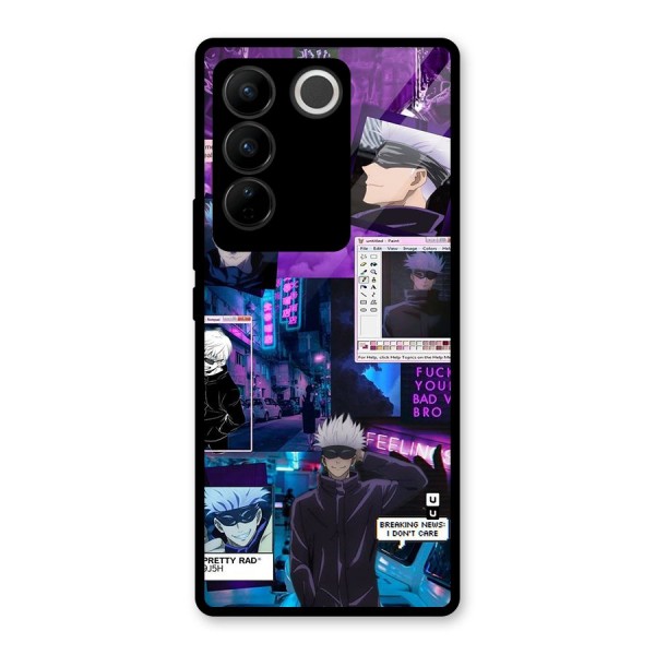 Gojo Quotes Bundle Glass Back Case for Vivo V27