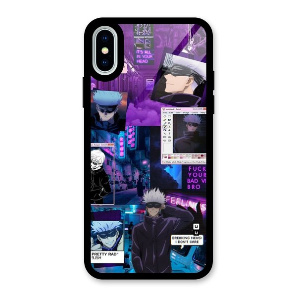 Gojo Quotes Bundle Glass Back Case for iPhone X