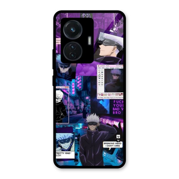 Gojo Quotes Bundle Glass Back Case for iQOO Z6 44W
