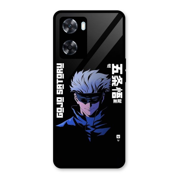 Gojo Sataru Smiles Glass Back Case for Oppo A77