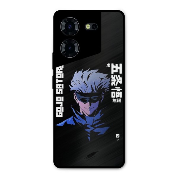 Gojo Sataru Smiles Metal Back Case for Tecno Pova 5 Pro 5G