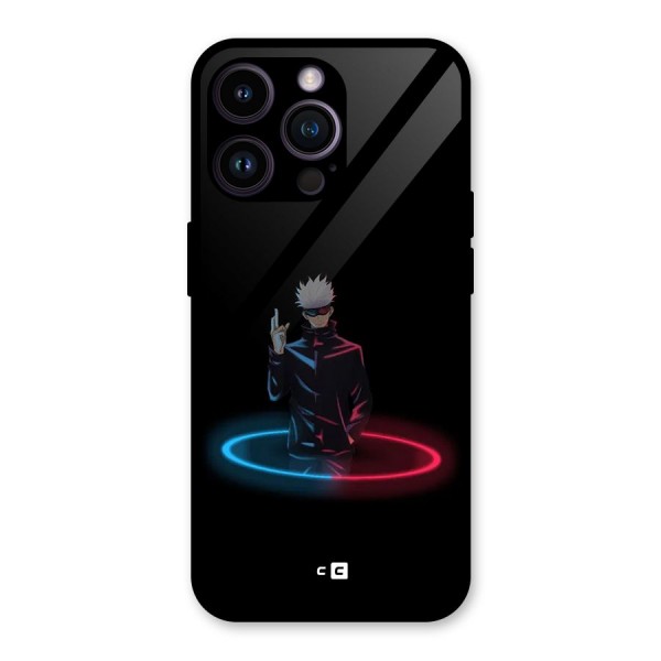 Gojo Sataru Wink Glass Back Case for iPhone 14 Pro Max