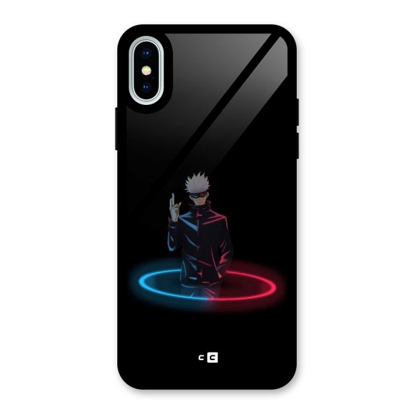 Gojo Sataru Wink Glass Back Case for iPhone X