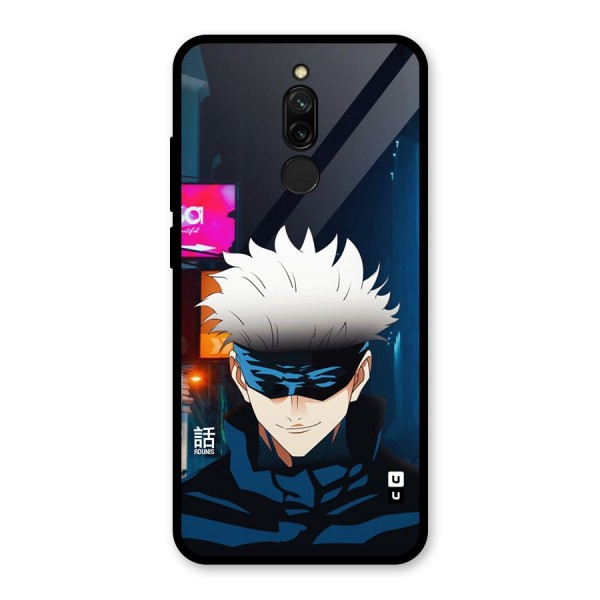 Gojo Smiles Glass Back Case for Redmi 8