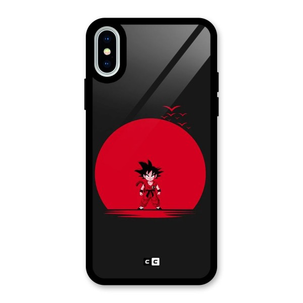 Goku Kid Art Glass Back Case for iPhone X