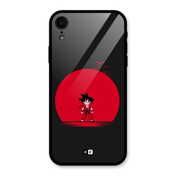 Goku Kid Art Glass Back Case for iPhone XR