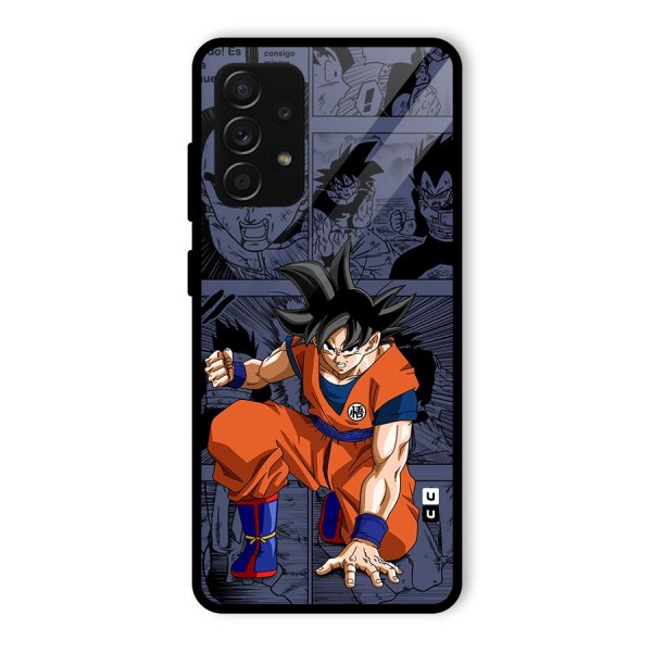 Goku Manga Art Glass Back Case for Galaxy A53 5G