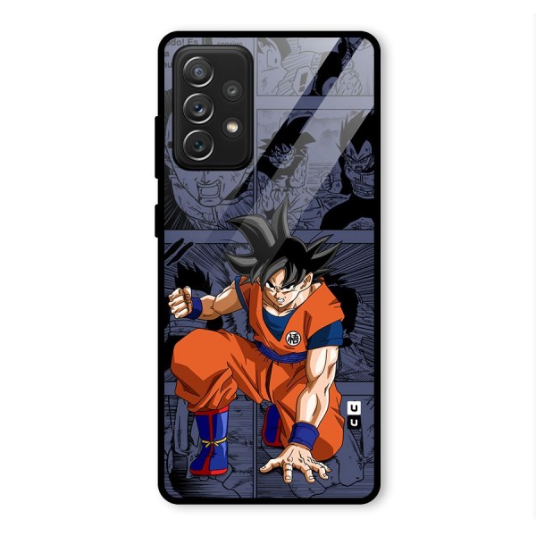 Goku Manga Art Glass Back Case for Galaxy A72