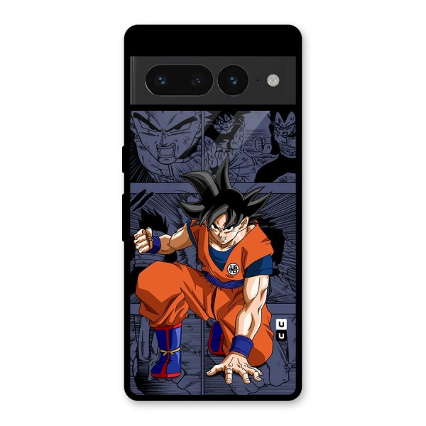 Goku Manga Art Glass Back Case for Google Pixel 7 Pro