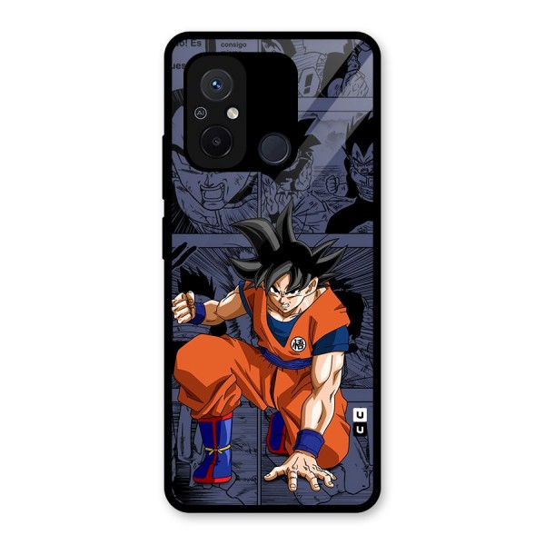 Goku Manga Art Glass Back Case for Redmi 12C