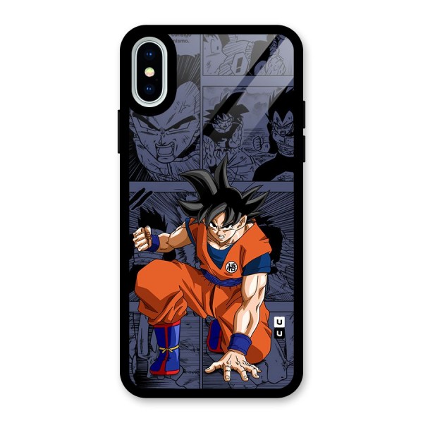 Goku Manga Art Glass Back Case for iPhone X