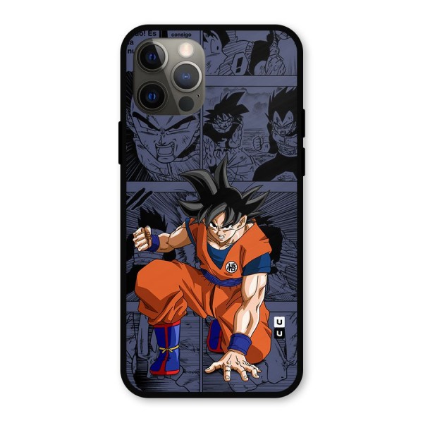 Goku Manga Art Metal Back Case for iPhone 12 Pro