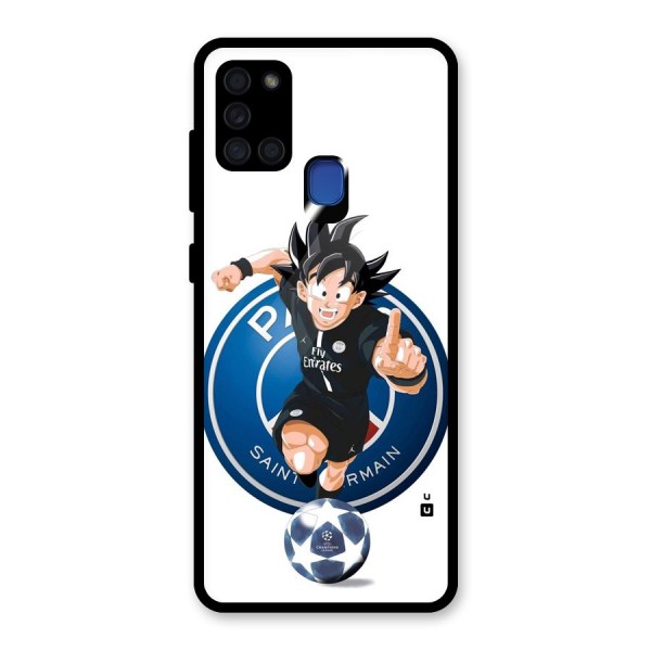 Goku Playing Goku Glass Back Case for Galaxy A21s