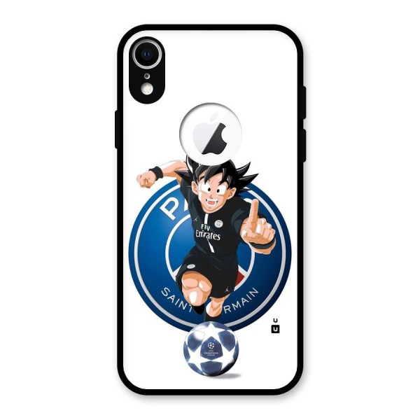 Goku Playing Goku Glass Back Case for iPhone XR Logo Cut