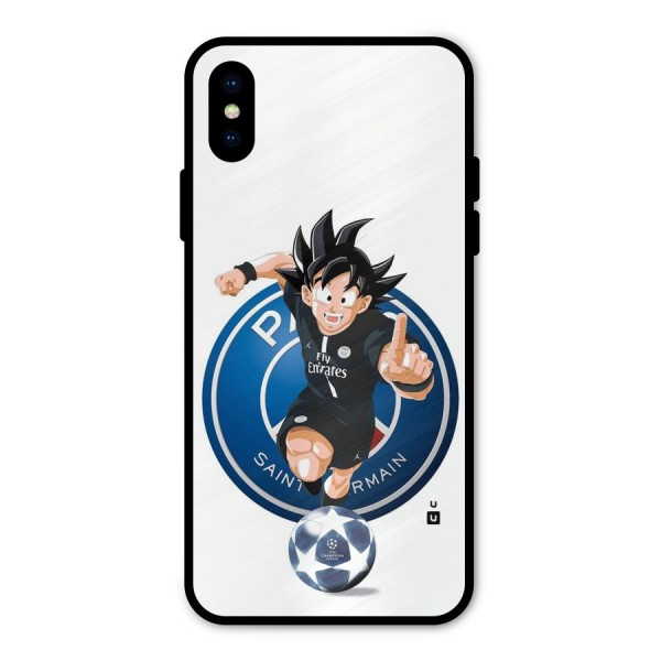 Goku Playing Goku Metal Back Case for iPhone X