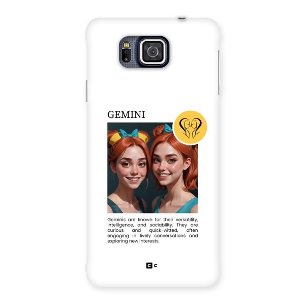 Golden Gemini Back Case for Galaxy Alpha