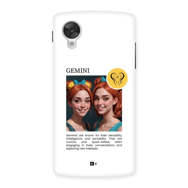 Golden Gemini Back Case for Google Nexus 5