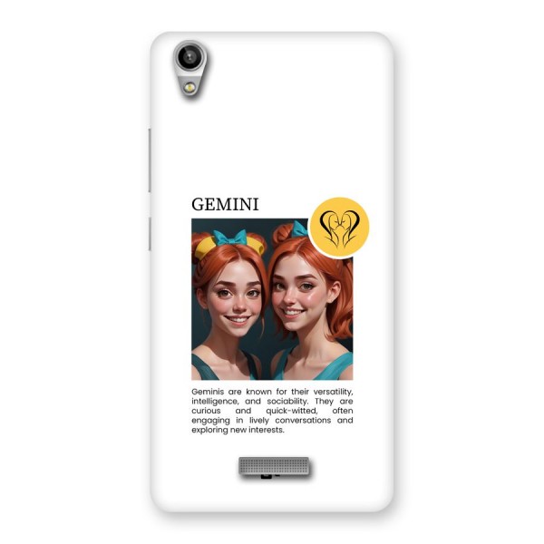 Golden Gemini Back Case for Lava Pixel V1