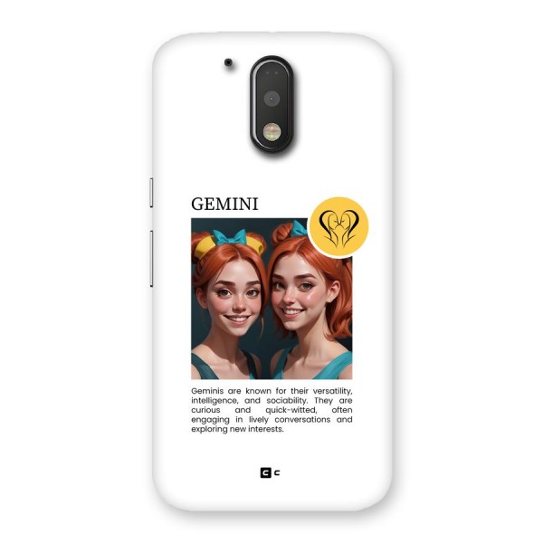 Golden Gemini Back Case for Moto G4 Plus