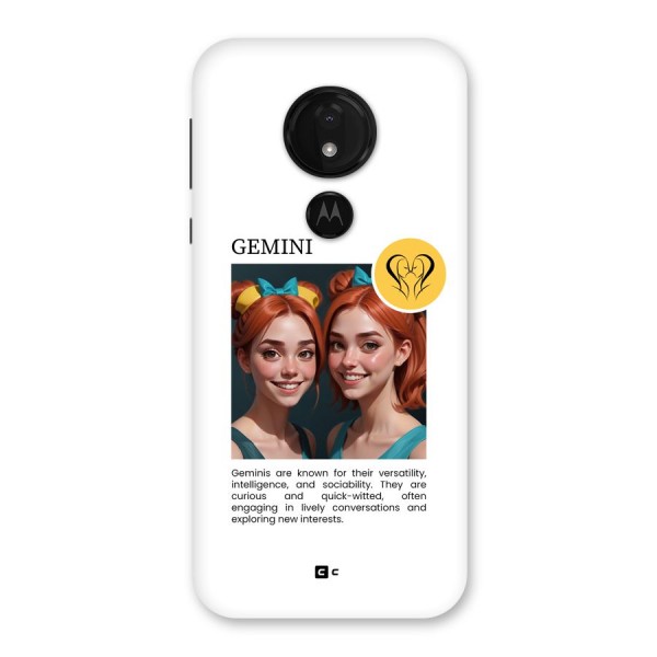 Golden Gemini Back Case for Moto G7 Power