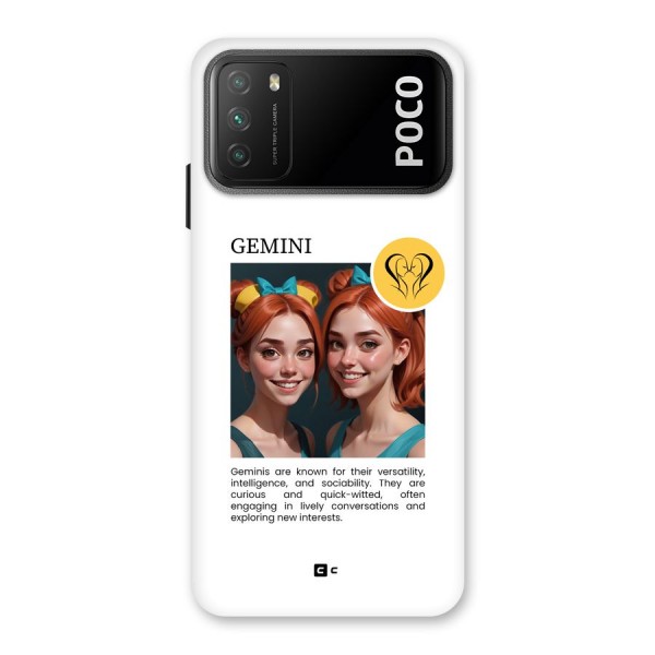 Golden Gemini Back Case for Poco M3