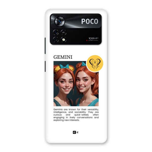 Golden Gemini Back Case for Poco X4 Pro 5G